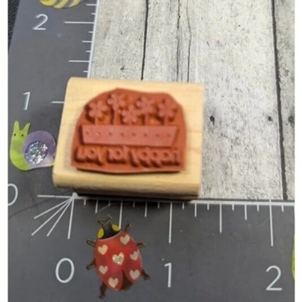 Stampin' Up! Happy For You Flower Box 2006 Rubber Stamp Wood #A117